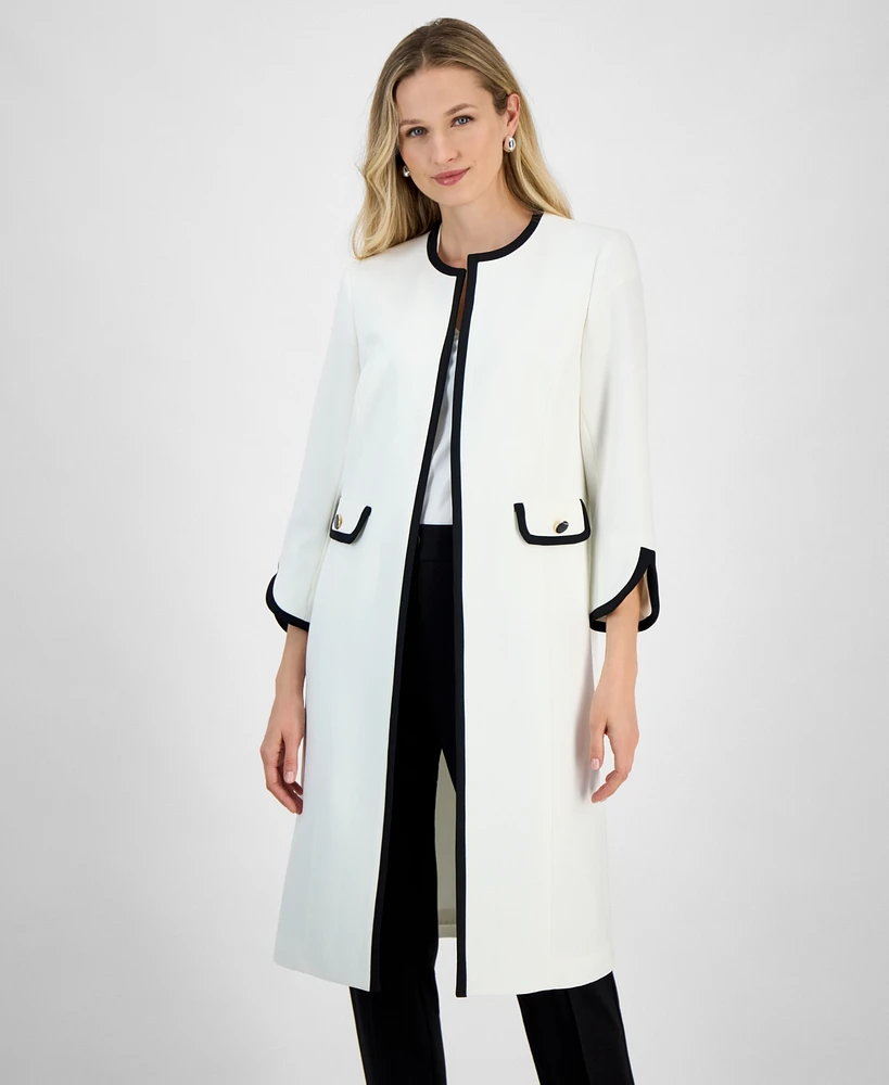 Kasper Women's Framed Stretch Crepe Jacket, Regular and Petite