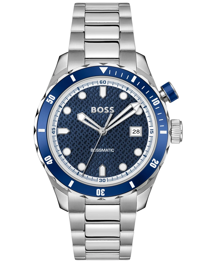 Hugo Boss Men's Bossmatic Silver Stainless Steel Watch