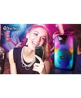 Toptech Ellite-15 Bluetooth Speaker, 6000W, 15" Woofer, Flame Light