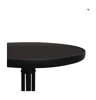vidaXL 3 Piece Bistro Set Pvc Rattan Black