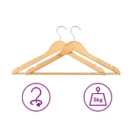 vidaXL pcs Clothes Hanger Set Non-slip Hardwood