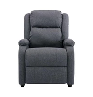 Recliner Chair Dark Gray Fabric