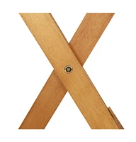 vidaXL Folding Patio Table 35.4"x35.4"x29.5" Solid Acacia Wood