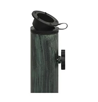 Umbrella Base Green 17.3"x17.3"x12.2" Cast Iron