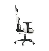 vidaXL Massage Gaming Chair for Adult, Reclining Computer Chair with Footrest and Headrest