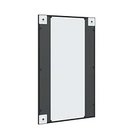 vidaXL Wall Mirror Black 19.7"x31.5" Rectangle Iron