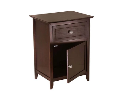 Slickblue Antique Wood Finish 1-Drawer Bedroom Nightstand End Table Cabinet