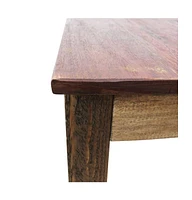 vidaXL Dining Table Mixed Recycled Wood 32.3"x31.5"x29.9"