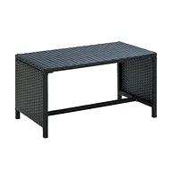 vidaXL Piece Patio Lounge Set with Cushions Poly Rattan