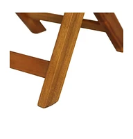 vidaXL 3 Piece Folding Bistro Set with Cushions Solid Acacia Wood