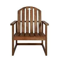 Patio Chairs 2 pcs Solid Acacia Wood