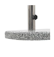 vidaXL Parasol Base Granite 22 lb Curved Gray
