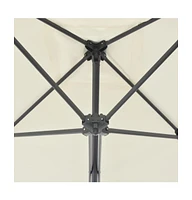 vidaXL Garden Parasol with Steel Pole 98.4"x98.4" Sand