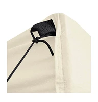 Cream Foldable Tent 9.8'x9.8' with 4 Walls