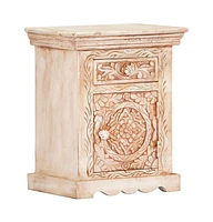 vidaXL Bedside Cabinet 15.7"x11.8"x19.7" Solid Mango Wood