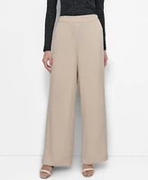 Dkny Women's Twill Pull-On Wide Leg Pants