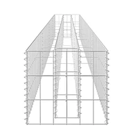 vidaXL Gabion Raised Bed Galvanized Steel 141.7"x11.8"x11.8"