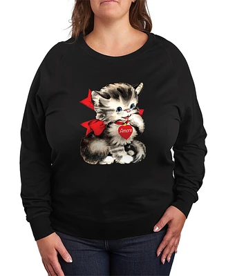 Hybrid Apparel Plus Amore Valentine Graphic Crew Neck Top