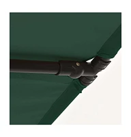 vidaXL Garden Parasol with Aluminum Pole 6.6'x4.9' Green