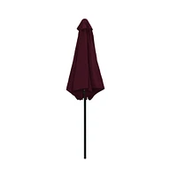 vidaXL Garden Parasol with Aluminum Pole 106.3"x96.9" Bordeaux Red