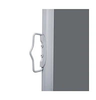 Patio Retractable Double Side Awning 66.9"x236.2" Anthracite