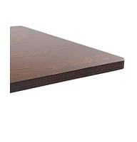vidaXL Bistro Table Dark Brown 31.5"x31.5" Mdf