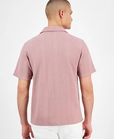 Sun + Stone Men's Waffle-Knit Button-Down Shirt, Exclusively at Macy's