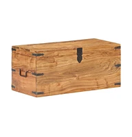Chest 35.4"x15.7"x15.7" Solid Acacia Wood