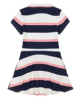 Tommy Hilfiger Big Girls Yarndye Stripe Short Sleeve Polo Dress