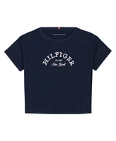 Tommy Hilfiger Big Girls Arched Short Sleeve Tee