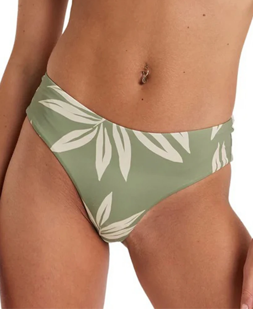 Roxy Juniors' Printed V-Waist Cheeky Bikini Bottoms