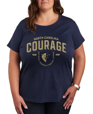 Hybrid Apparel Plus Trendy North Carolina Courage Graphic Crew Neck T-Shirt