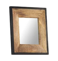 vidaXL Mirror 19.7"x19.7" Solid Mango Wood