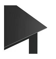 vidaXL Patio Table Black 59.1"x35.4"x29.1" Aluminum and Glass