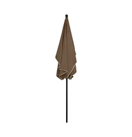 vidaXL Garden Parasol with Pole 82.7"x55.1" Taupe