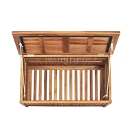 vidaXL Patio Storage Box 35.4"x19.7"x22.8" Solid Wood Teak