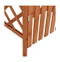 vidaXL Pergola with Gate 45.7"x15.7"x80.3" Solid Firewood