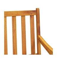 Patio Chairs 2 pcs Solid Acacia Wood