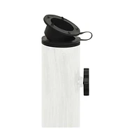 Umbrella Base White 17.3"x17.3"x12.2" Cast Iron
