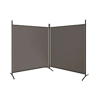 vidaXL 2-Panel Room Divider Anthracite 137"x70.9" Fabric