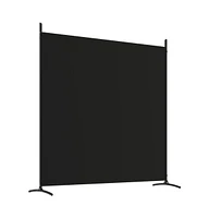 vidaXL 3-Panel Room Divider Black 206.7"x70.9" Fabric