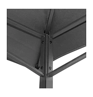 Bbq Gazebo with Side Shelves Anthracite 94.5"x59.1"x95.7" Steel