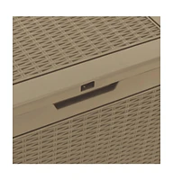 vidaXL Patio Storage Box Light Brown 21.9"x16.9"x20.9" Polypropylene