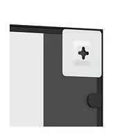 vidaXL Wall Mirror Black 15.7"x31.5" Rectangle Iron