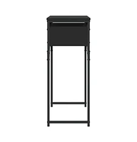 vidaXL Console Table with Shelf Black 29.5"x11.8"x29.5" Engineered Wood