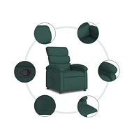 Recliner Chair Dark Green Fabric