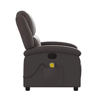 vidaXL Massage Recliner Chair for Living Room, Adjustable Recliner with 6-Point Vibration Massage, Home Theater Seating with Padded Seat Backrest, Dar