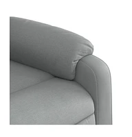 Recliner Chair Light Gray Fabric