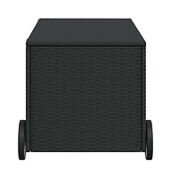 Garden Storage Box with Wheels 50.2 Gal Poly Rattan
