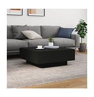 vidaXL Coffee Table with Led Lights 31.5"x31.5"x12.2